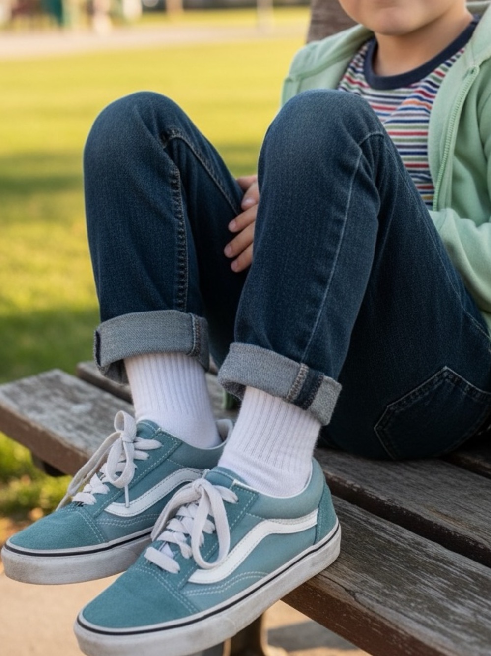 VANS Off The Wall Blue Lace-up Sneakers